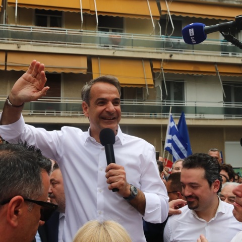 Ο Κυριάκος Μητσοτάκης στου Ζωγράφου