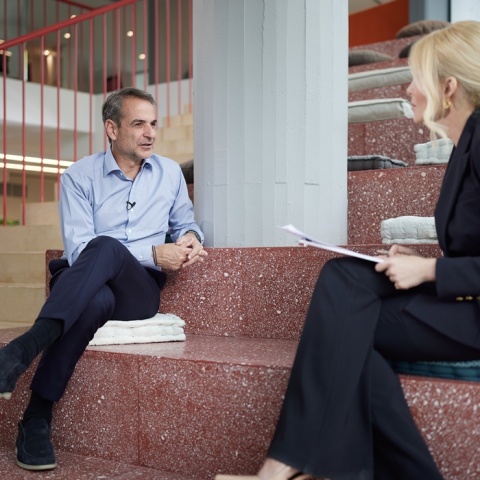 Ο Κυριάκος Μητσοτάκης παραχώρησε συνέντευξη στην Κατερίνα Καινούργιου