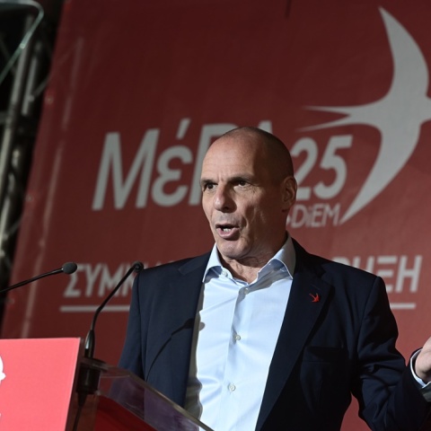 Ο επικεφαλής του ΜέΡΑ25, Γιάνης Βαρουφάκης
