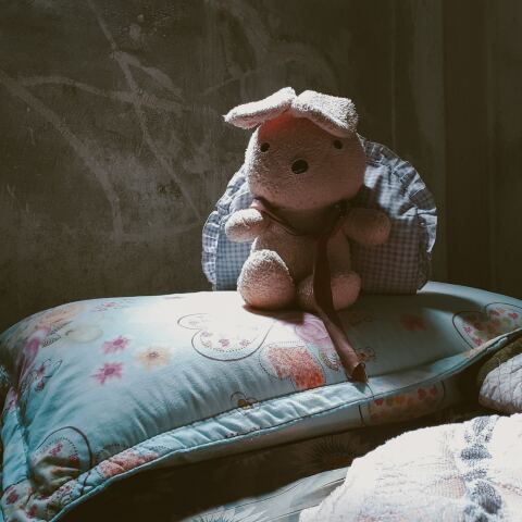 Αρκουδάκι στο μαξιλάρι παιδιού 