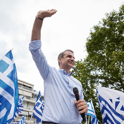 Ο Πρόεδρος της Νέας Δημοκρατίας Κυριάκος Μητσοτάκης στην Κατερίνη, στα πλαίσια περιοδείας του στην Β.Ελλάδα