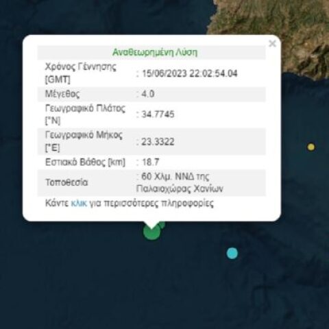 Η λύση του Γεωδυναμικού Ινστιτούτου για τον σεισμό στην Κρήτη