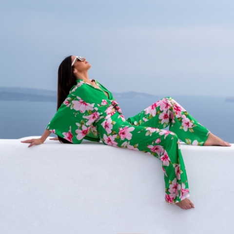 Σωτηρία Σταυροπούλου: κιμονό από τη Σαντορίνη