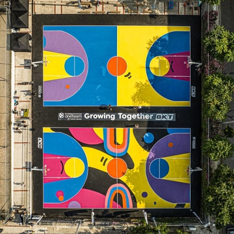 Γήπεδα μπάσκετ στα Κάτω Πατήσια. 