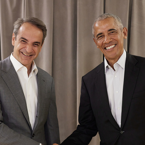 Τετ - α - τετ Μητσοτάκη με Ομπάμα: «Οι αξίες που μοιραζόμαστε αντηχούν ίσως λίγο πιο δυνατά εδώ»