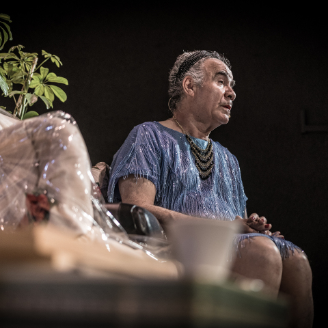 Ο Χρήστος Στέργιογλου στην παράσταση «Το ρόδο είναι ρόδο»