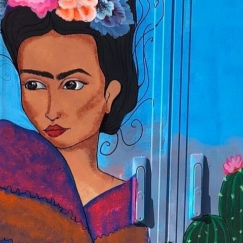 Το ΚΑΦΑΟ με τη Φρίντα Κάλο στον Υμηττό που φιλοτέχνησε η Έλενα Ρεσετνιάκ