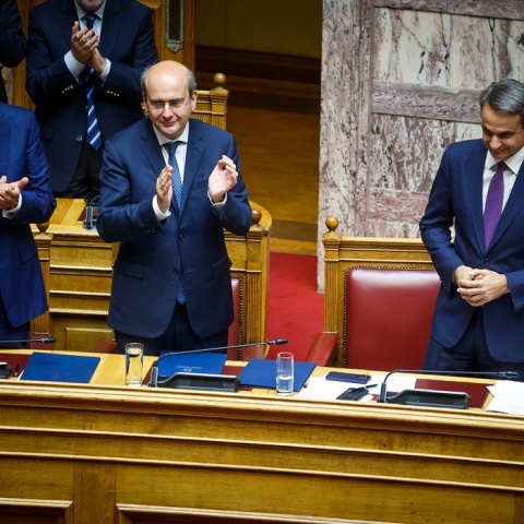 Ο Κυριάκος Μητσοτάκης, Κωστής Χατζηδάκης, Νίκος Δένδιας