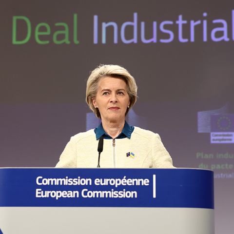 Η Ούρσουλα φον ντερ Λάιεν στο συνέδριο Green Deal Industrial Plan
