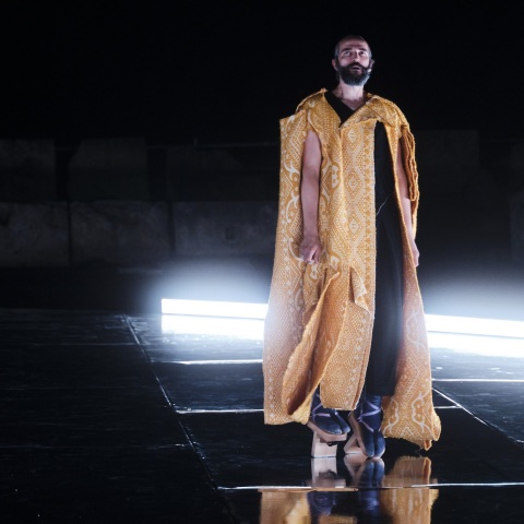 Περισσότεροι από 17.500 θεατές αποθέωσαν τα «Βατράχια» της Έφης Μπίρμπα, με τους Άρη Σερβετάλη και Μιχάλη Σαράντη, στο Αρχαίο Θέατρο της Επιδαύρου.