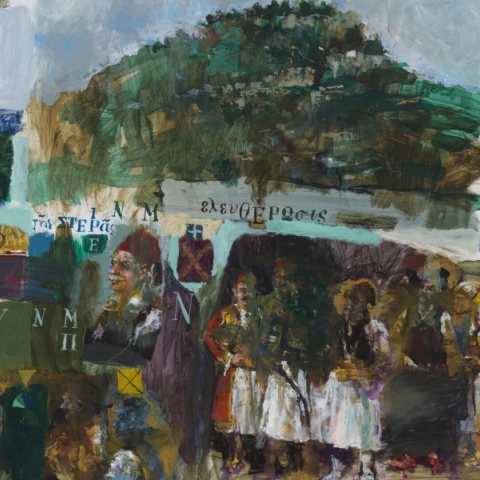 Εγκαίνια περιοδικής εικαστικής έκθεσης του Γιάννη Αδαμάκη στο Φετιχιέ Τζαμί Ναυπάκτου από την υπουργό Πολιτισμού Λίνα Μενδώνη