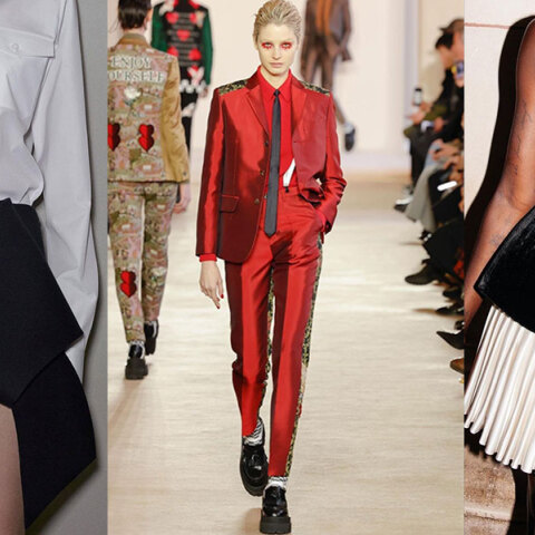 Μοντέλα με ρούχα των Prada, Undercover, Schiaparelli 