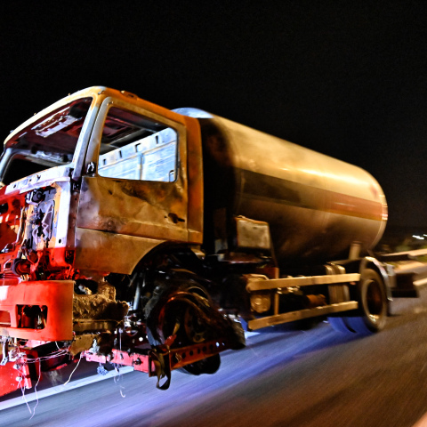 Φωτιά σε βυτιοφόρο στην Κακιά Σκάλα