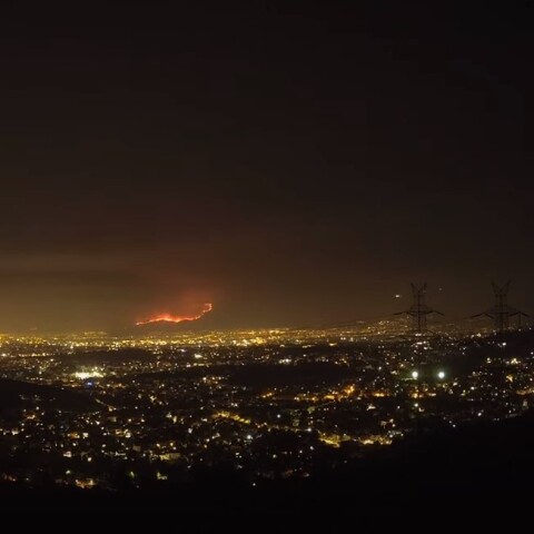 Timelapse βίντεο με την πορεία της φωτιάς στην Πάρνηθα