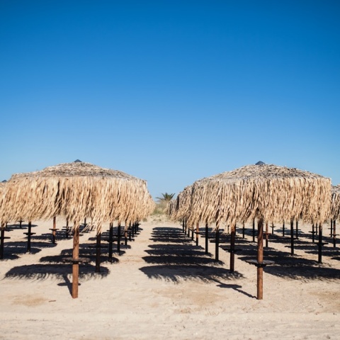 Ομπρέλες σε παραλία