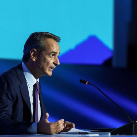 Ο Κυριάκος Μητσοτάκης στη συνέντευξη Τύπου της 87ης ΔΕΘ