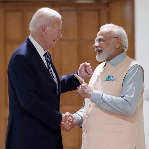 O Ναρέντρα Μόντι με τον Τζο Μπάιντεν