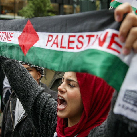 Διαδηλώσεις υπέρ της Παλαιστίνης στη Νέα Υόρκη