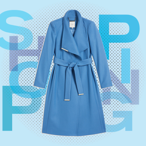 μπλε καμπαρτίνα  