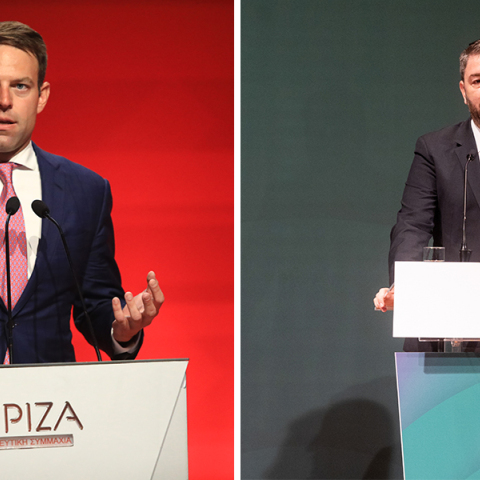 Στέφανος Κασσελάκης © ΓΙΑΝΝΗΣ ΠΑΝΑΓΟΠΟΥΛΟΣ / EUROKINISSI // Νίκος Ανδρουλάκης © ΓΡΑΦΕΙΟ ΤΥΠΟΥ ΠΑΣΟΚ-ΚΙΝΗΜΑ ΑΛΛΑΓΗΣ/EUROKINISSI