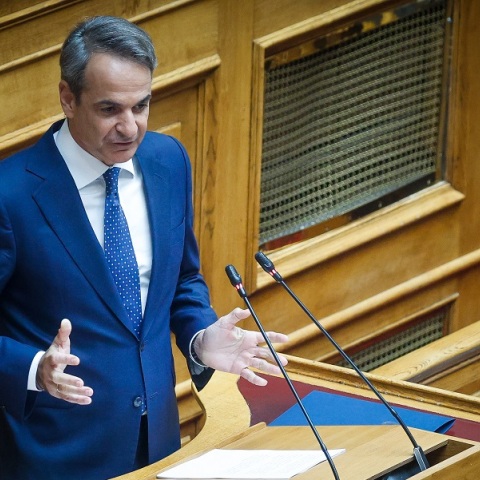 Ο Κυριάκος Μητσοτάκης στη Βουλή