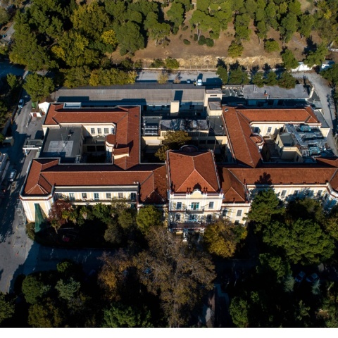 Εικόνα από ψηλά του κτιριακού συγκροτήματος του νοσοκομείου «Άγιος Δημήτριος» στη Θεσσαλονίκη