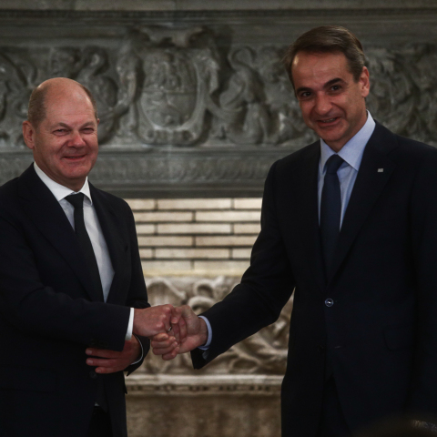 Συνάντηση Μητσοτάκη - Σολτς