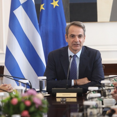 Ο Κυριάκος Μητσοτάκης στο Υπουργικό Συμβούλιο 