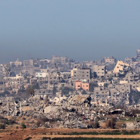 Κατεστραμμένη πόλη στη Γάζα