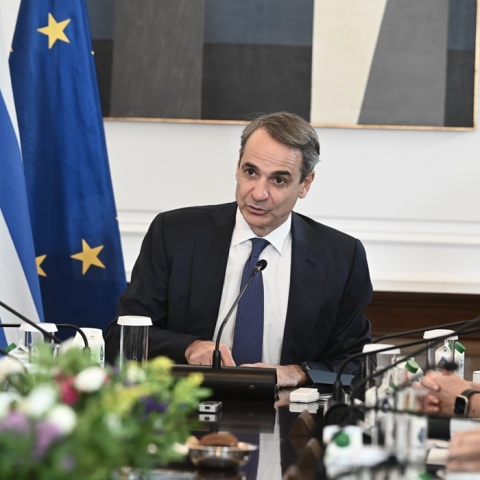 Ο Κυριάκος Μητσοτάκης στη συνεδρίαση του Υπουργικού Συμβουλίου
