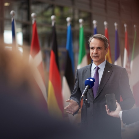 Ο Κυριάκος Μητσοτάκης σε δηλώσεις από το Ευρωπαϊκό Κοινοβούλιο στις Βρυξέλλες