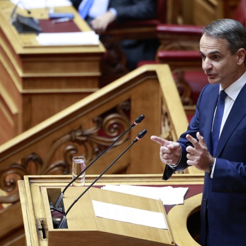 Ο Κυριάκος Μητσοτάκης στη Βουλή