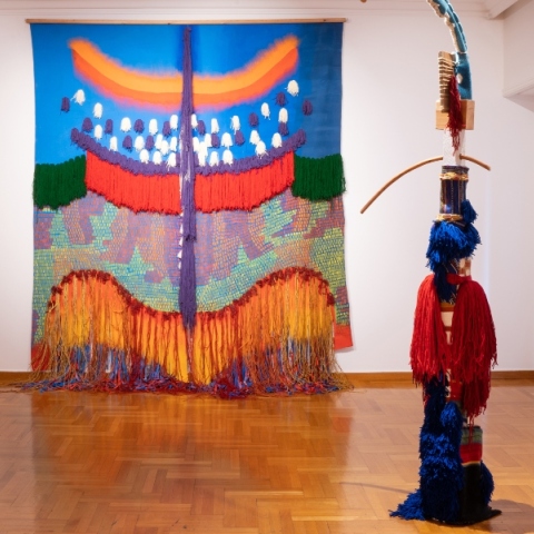 Άποψη της έκθεσης «Mεθοριακότητα I Liminality» στην γκαλερί Citronne με έργα της Μάρως Φασουλή