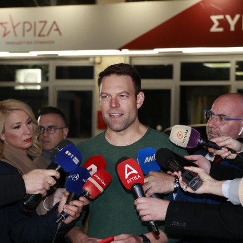 O Κασσελάκης έφτασε στη συνεδρίαση της ΠΓ του ΣΥΡΙΖΑ