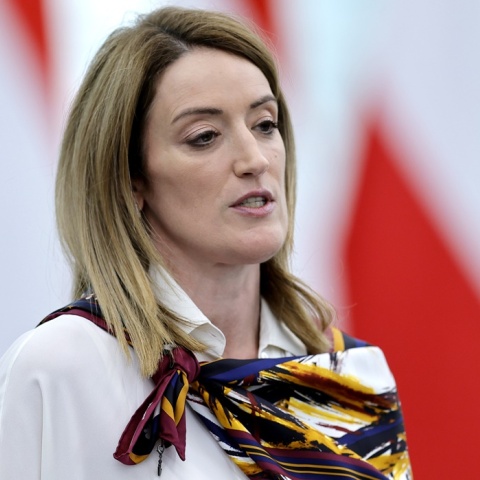 Η πρόεδρος του Ευρωπαϊκού Κοινοβουλίου, Ρομπέρτα Μέτσολα