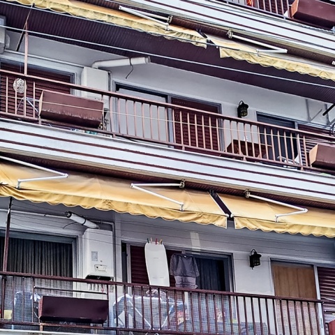 Το σπίτι όπου διαπράχθηκε το έγκλημα στην περιοχή Χαριλάου στη Θεσσαλονίκη