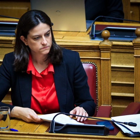 Η υπουργός Εσωτερικών, Νίκη Κεραμέως