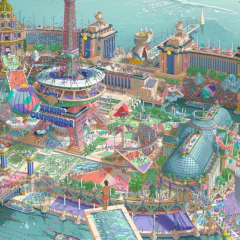 Η εντυπωσιακή νωπογραφία του Ugo Gattoni για τους Ολυμπιακούς Αγώνες