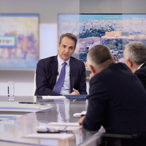 Ο Κυριάκος Μητσοτάκης στον ΣΚΑΪ