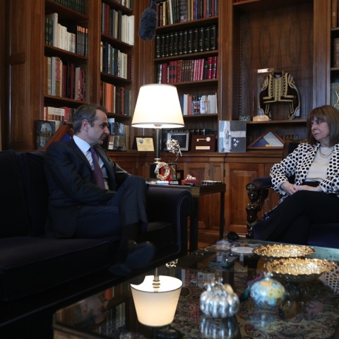 Κυριάκος Μητσοτάκης και Κατερίνα Σακελλαροπούλου