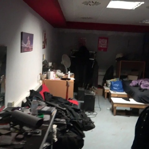 Εικόνα από το εσωτερικό εστίας στην Πανεπιστημιούπολη Ζωγράφου όπου έγινε αστυνομική επιχείρηση