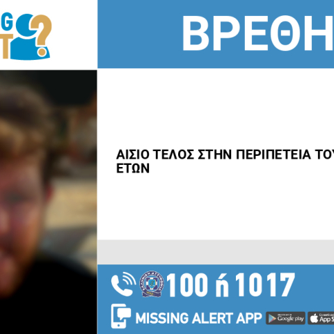 Αίσιο τέλος στην εξαφάνιση 34χρονου από την Καβάλα