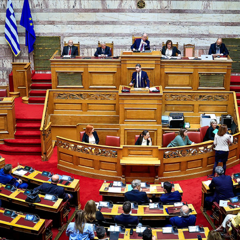 Συζήτηση στην Ολομέλεια της Βουλής της πρότασης δυσπιστίας στην κυβέρνηση που κατέθεσε ο πρόεδρος του ΠΑΣΟΚ-Κινήματος Αλλαγής Νίκος Ανδρουλάκης 