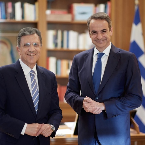 Ο Γιώργος Αυτιάς με τον Κυριάκο Μητσοτάκη