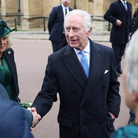 Ο Βασιλιάς Κάρολος στην πιο πρόσφατη δημόσια εμφάνισή του στη λειτουργία του Καθολικού Πάσχα