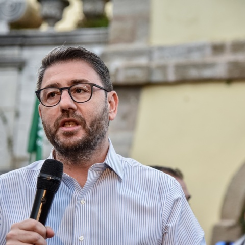 Ο πρόεδρος του ΠΑΣΟΚ, Νίκος Ανδρουλάκης, σε ομιλία του στο πλαίσιο της περιοδείας του