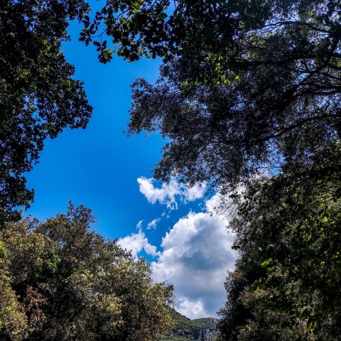 Ήλιος με λίγα σύννεφα