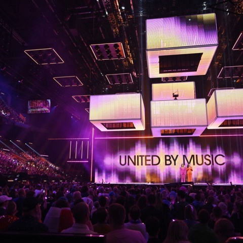 Στιγμιότυπο από τη σκηνή της Eurovision 2024