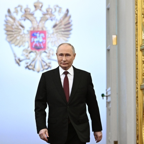 Ο Βλάντιμιρ Πούτιν κατά την τελετή ορκομωσίας του