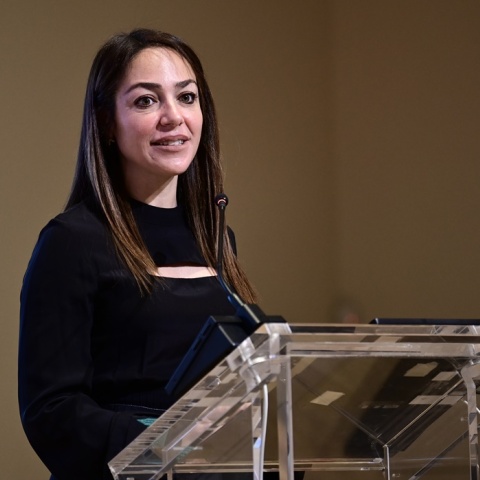 Η υπουργός Εργασίας, Δόμνα Μιχαηλίδου